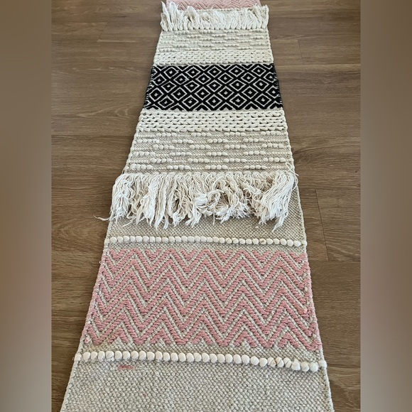 Hobby Lobby Woven Table Runner with Fringe - Picture 2 of 5